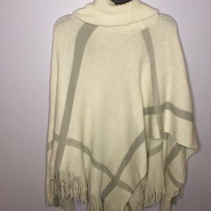 Turtle neck poncho